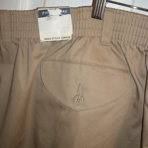 FALCON BAY NWT Khakis Pants 70x32 Pleated Relaxed Fit Big and Tall - Picture 5 of 10